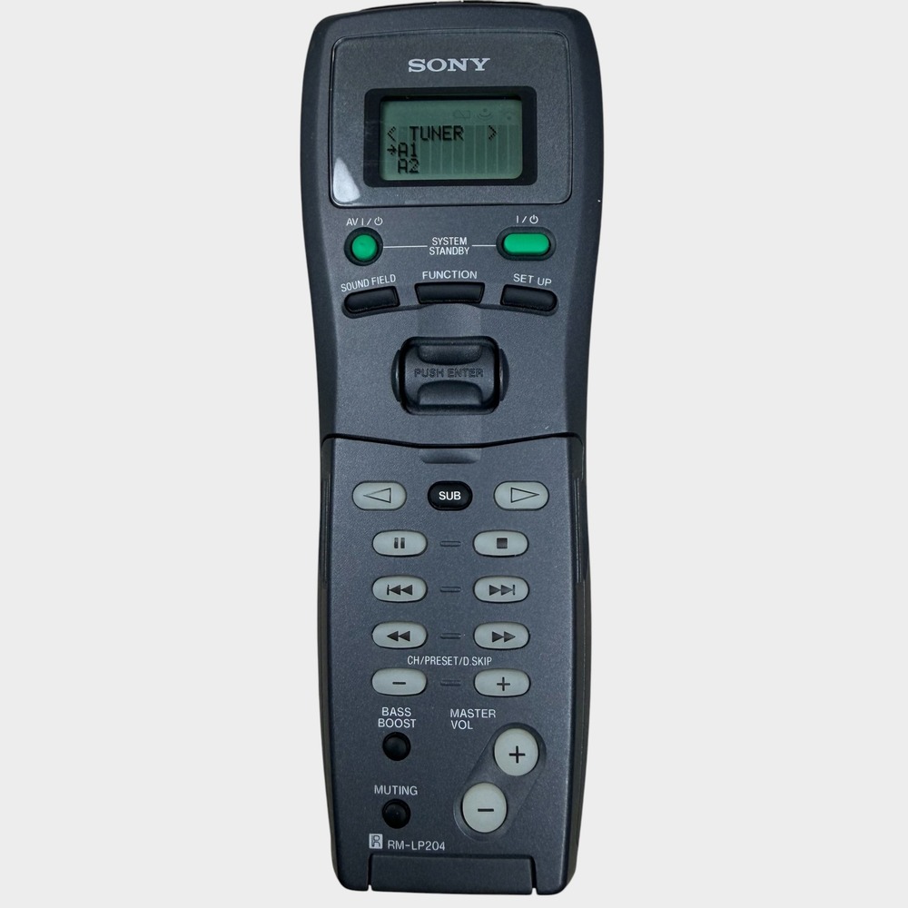 Sony RM-LP204 AV System Remote Control LCD Screen Gray Home Theater Controller